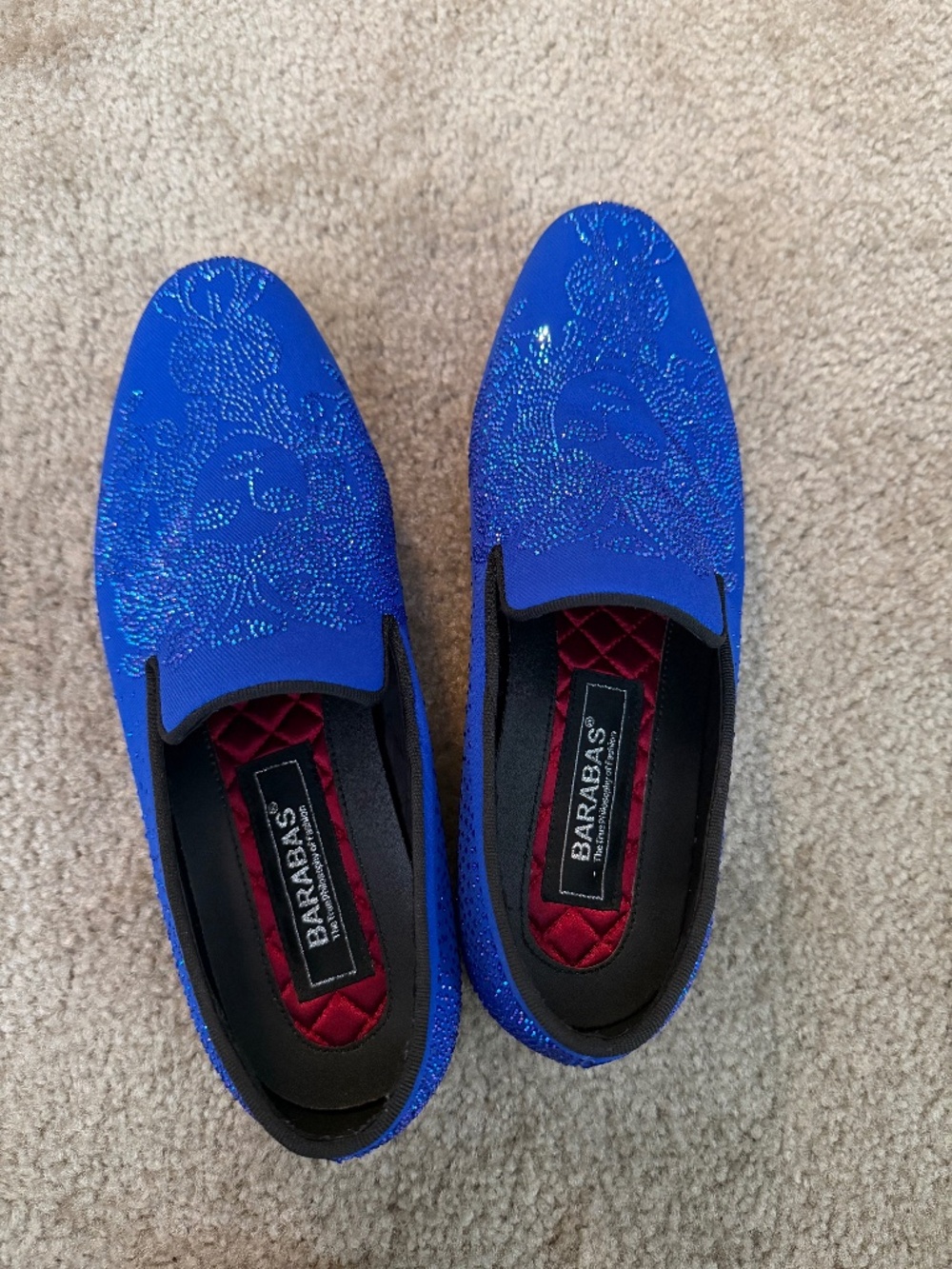Men’s Sparkly Royal Blue Loafers